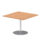 Italia Square Poseur Table Silver Leg