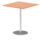 Italia Square Poseur Table Silver Leg