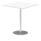 Italia Square Poseur Table Silver Leg