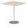 Italia Square Poseur Table Silver Leg