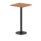 Italia Square Poseur Table Black Leg