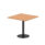 Italia Square Poseur Table Black Leg