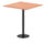 Italia Square Poseur Table Black Leg