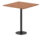 Italia Square Poseur Table Black Leg