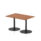 Italia Rectangular Poseur Table Black Leg