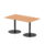 Italia Rectangular Poseur Table Black Leg