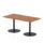 Italia Rectangular Poseur Table Black Leg
