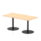 Italia Rectangular Poseur Table Black Leg