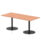 Italia Rectangular Poseur Table Black Leg