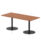 Italia Rectangular Poseur Table Black Leg