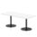 Italia Rectangular Poseur Table Black Leg