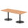 Italia Rectangular Poseur Table Black Leg