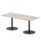 Italia Rectangular Poseur Table Black Leg