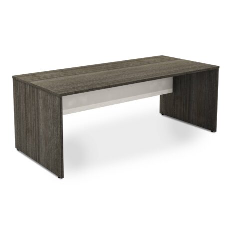 Imperial Executive Desk in two-tone finish with a contemporary design, featuring integrated storage and spacious work area.