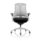 Flex Medium Back White Frame Task Operator Office Chair with Arms