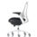Flex Medium Back White Frame Task Operator Office Chair with Arms