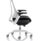 Flex Medium Back White Frame Task Operator Office Chair with Arms