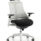 Flex Medium Back White Frame Task Operator Office Chair with Arms