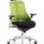 Flex Medium Back White Frame Task Operator Office Chair with Arms