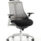 Flex Medium Back White Frame Task Operator Office Chair with Arms