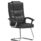 Moore Deluxe High Back Black Cantilever Visitor Chair with Arms, featuring black leather upholstery and chrome cantilever base.