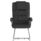 Moore Deluxe High Back Black Cantilever Visitor Chair with Arms on chrome base, featuring a padded, tall back and integrated arms.