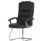 Moore Deluxe High Back Black Cantilever Visitor Chair with Arms on chrome base, featuring padded high-back and integrated arms.