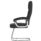 Moore Deluxe Black High Back Cantilever Visitor Chair with Arms on chrome base, featuring tall padded back and integrated arms.