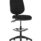 Eclipse Plus II Task Operator Chair in black fabric with matching back, featuring a hi-rise draughtsman kit.