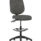Eclipse Plus II Task Operator Chair in charcoal fabric with matching back, featuring a Hi Rise Draughtsman kit.