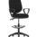 Eclipse Plus II Task Operator Office Chair in black fabric with matching back, featuring a hi rise draughtsman kit.
