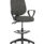 Eclipse Plus II Task Operator Chair, charcoal fabric with matching back, includes hi-rise draughtsman kit and armrests.