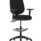 Eclipse Plus II Task Operator Office Chair, black fabric, matching back, with hi rise draughtsman kit and armrests.
