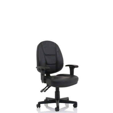 Jackson Medium Back Black Leather Task Operator Office Chair
