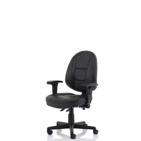 Jackson Medium Back Black Leather Task Operator Office Chair