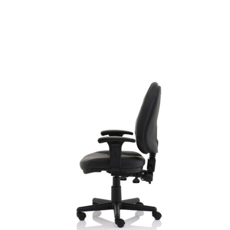 Jackson Medium Back Black Leather Task Operator Office Chair