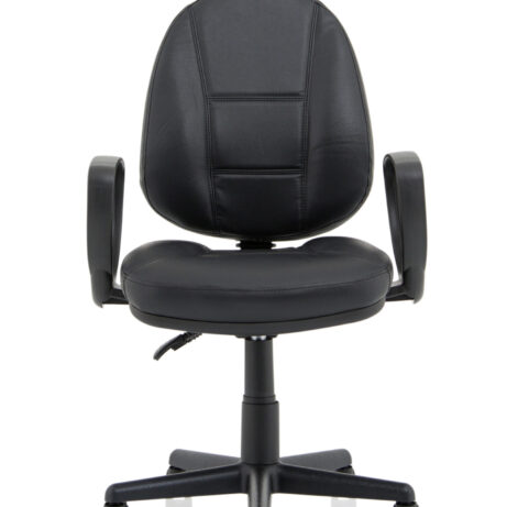Jackson Medium Back Black Leather Task Operator Office Chair