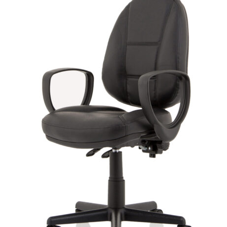 Jackson Medium Back Black Leather Task Operator Office Chair