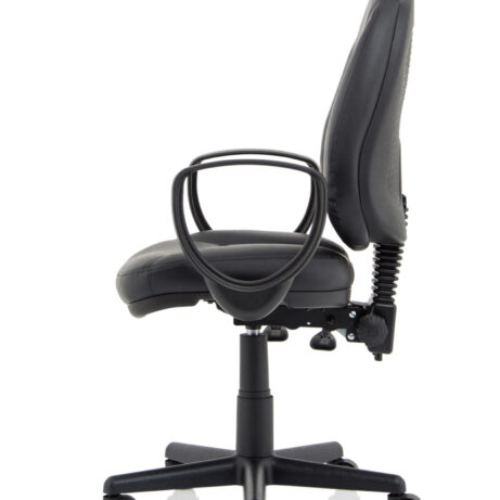 Jackson Medium Back Black Leather Task Operator Office Chair