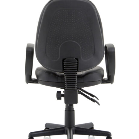 Jackson Medium Back Black Leather Task Operator Office Chair