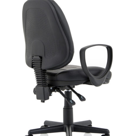 Jackson Medium Back Black Leather Task Operator Office Chair