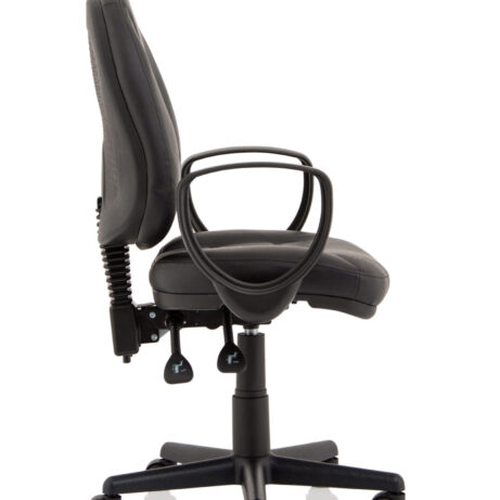 Jackson Medium Back Black Leather Task Operator Office Chair