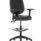 Eclipse Plus II Task Operator Chair in black leather with matching back, features adjustable height and armrests.