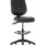 Eclipse Plus II Task Operator Office Chair in black leather with a matching back and hi-rise draughtsman kit.