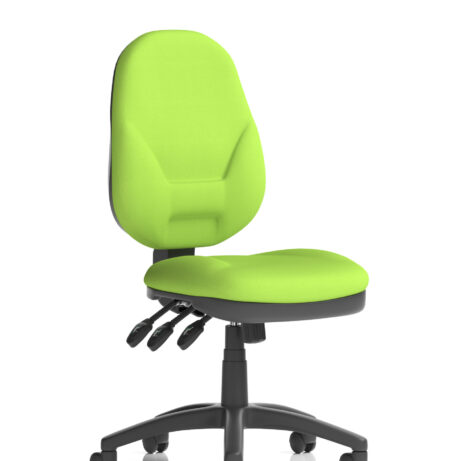 Eclipse Plus XL High Back Task Operator Chair in Bespoke Myrrh Green, armless design, featuring adjustable seat height and tilt.