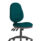 Eclipse Plus XL High Back Task Operator Chair in Bespoke Maringa Teal, without arms, featuring adjustable height and wheels.
