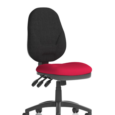 Eclipse Plus XL High Back Task Operator Chair, Bespoke Bergamot Cherry, no arms, adjustable features.
