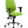 Lisbon Medium Back Task Operator Chair in Bespoke Myrrh Green with height adjustable arms and chrome base.