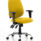 Lisbon Medium Back Task Operator Office Chair in Bespoke Senna Yellow with height adjustable arms and chrome base.