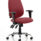 Lisbon Medium Back Task Operator Chair in Bespoke Ginseng Chilli with height adjustable arms and chrome base.